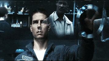 Image result for gif minority report tom cruise