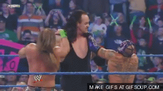 Resultado de imagem para double chokeslam gif