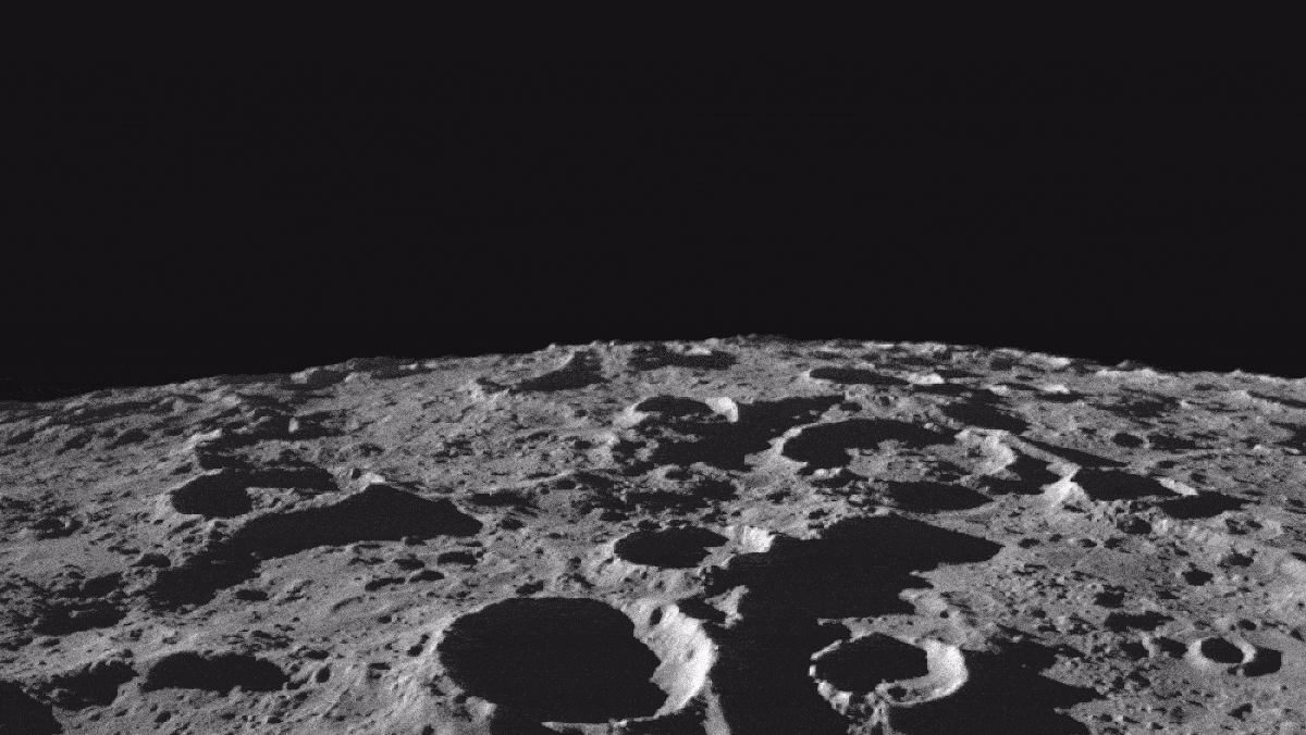 Cráteres en la Luna.