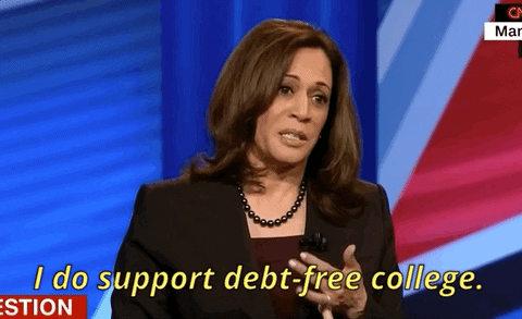 Kamala Harris Student Loan Debt GIF by Election 2020