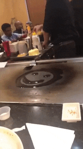 Wasnt ready for Hibachi in funny gifs