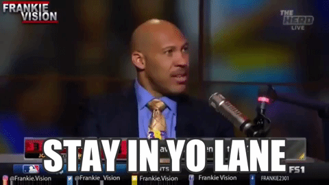 Image result for lavar ball stay in your lane gif