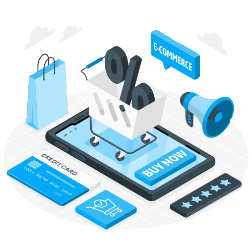 Online shopping animation