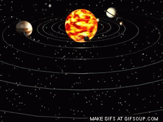 Set Of Animation Planets And Satellites Of Solar System
