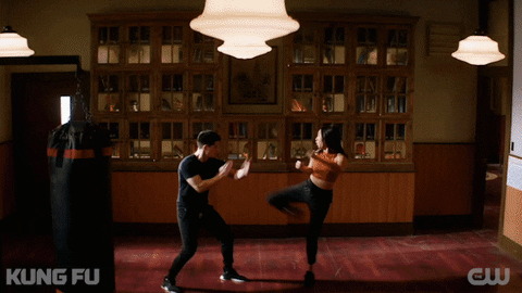 Two people Kung Fu Fighting