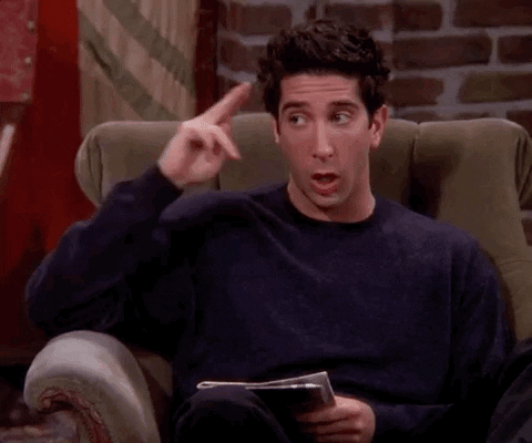 GIF from the TV show 'Friends' of Ross saying 'unagi'