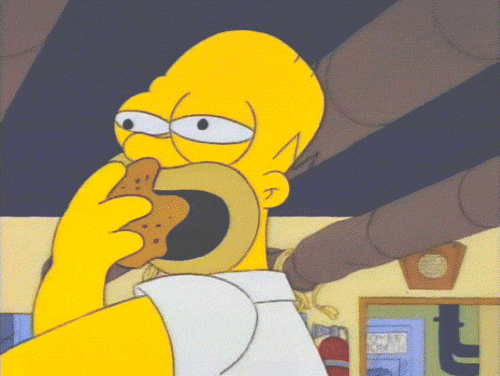 homer simpson simpsons eating hungry the simpsons