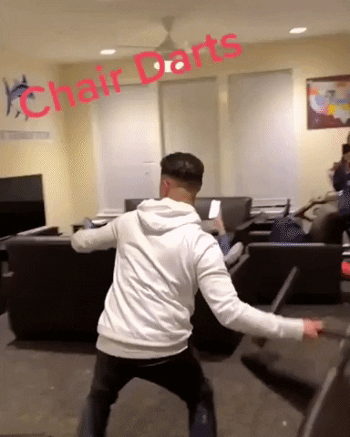 Chair darts in funny gifs