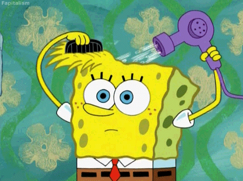 Hair Routine GIF by SpongeBob SquarePants