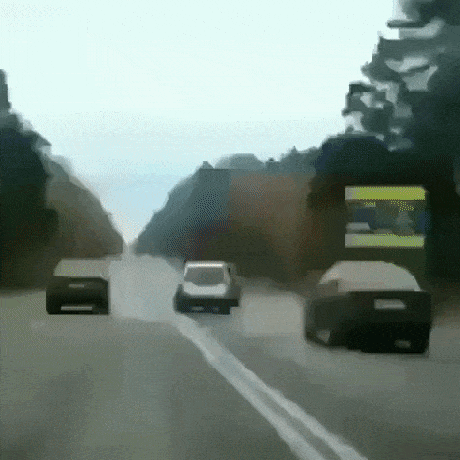 Meanwhile Russian dashcam in wtf gifs
