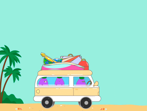 Camioneta vacaciones playa 