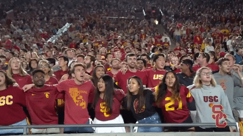 Excited Football GIF by USC Trojans