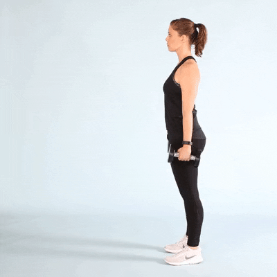 Lunges with dumbbell