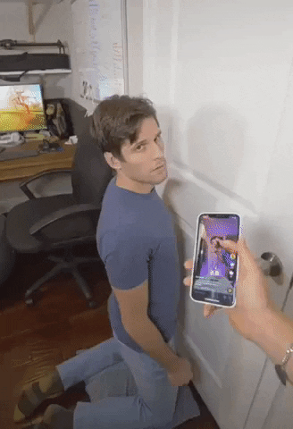 Catch the phone prank in funny gifs