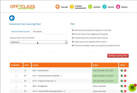 customized ESL learning plans 