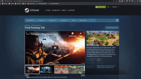 Steam Proxy GIF Demo