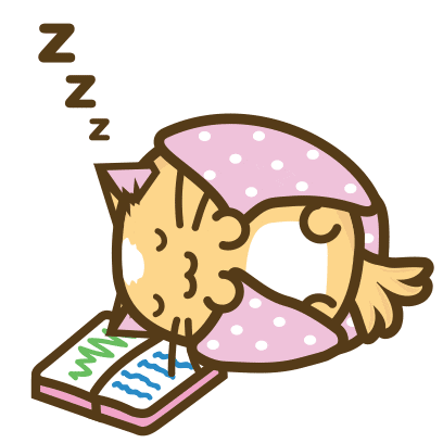 Sunday mood kat die ligt te slapen op een boek