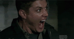 Scared Dean Winchester GIF