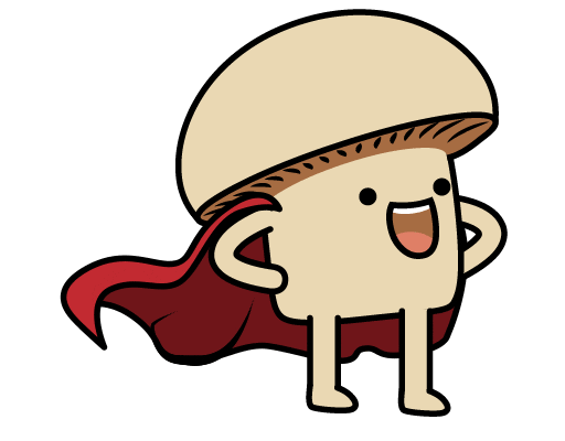 Super hero mushroom