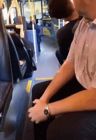 Sleeping in bus gone wrong in fail gifs