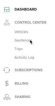 User clicking into the Geofences tab on their DroneMobile account. 