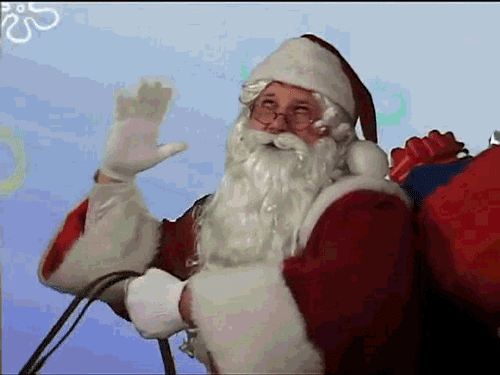 Santa Claus waving animated gif