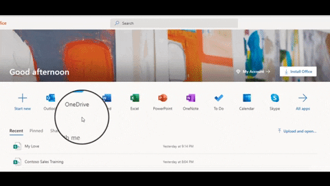 Open Sway from microsoft 365