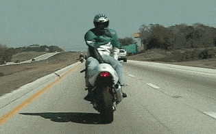 motorcycle stunt