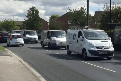 Procession of transit vans accompanies James on his last journey through York