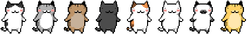 transparent cat pixels