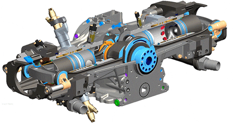  Opposed Piston Engine  mechanical gifs
