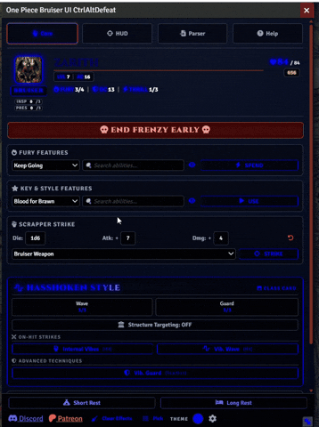 Bruiser UI Foundry VTT module preview
