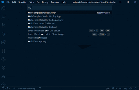 Microsoft Web Template Studio GIF