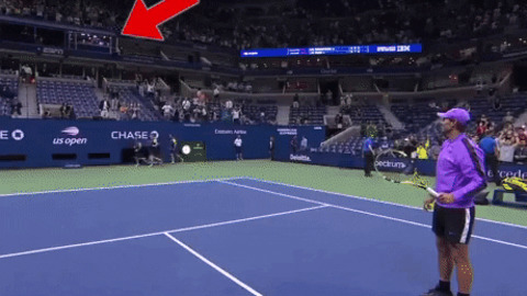 Rafael Nadal showing accuracy