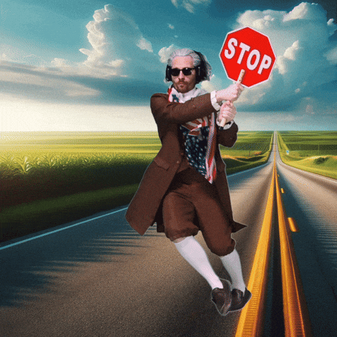 Crossing guard holding up a stop sign — the architecture test, politely refusing your stray import