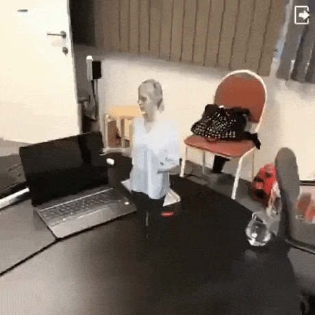 Real time telepresence conference in tech gifs