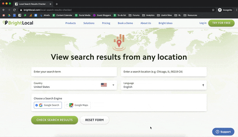 Local Search Results Checker Gif