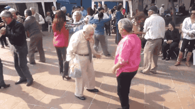 elderly dance old