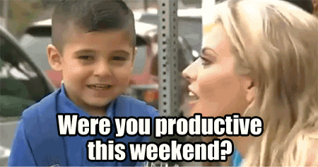 Gif of child reacting to a reporter asking him a question