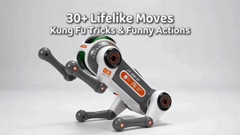 Robot perro inteligente en accion