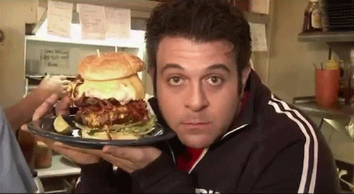 food & drink burger man vs food