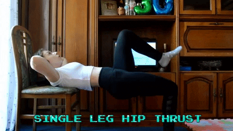 Single Leg Hip Thrust GIF - Find & Share on GIPHY