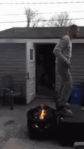 What could go wrong if i backflip over fire in fail gifs