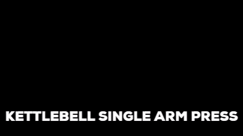 kettlebell single arm press gif