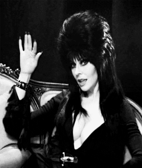 Black And White Elvira GIF