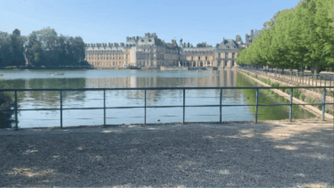 Chute au Château de Fontainebleau
