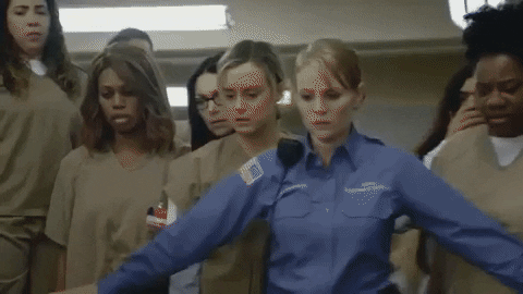 one of the characters sobbing her eyes out after seeing Poussey's dead body on the floor 