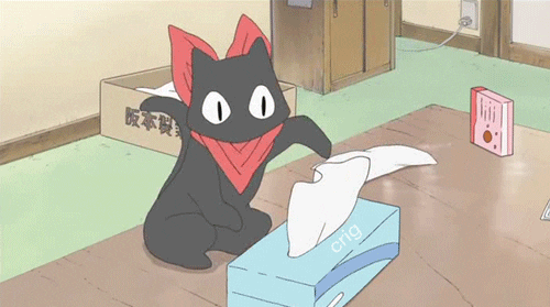 Sakamoto Nichijou Cat Anime GIFs - Find & Share on GIPHY