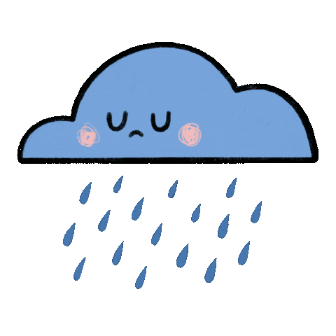 Sad Rain Sticker by Mybro for iOS & Android | GIPHY
