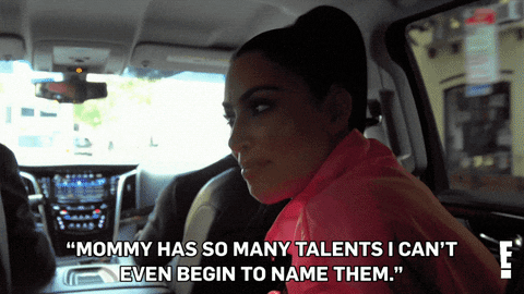 kim kardashian telling her child that she has so many talents